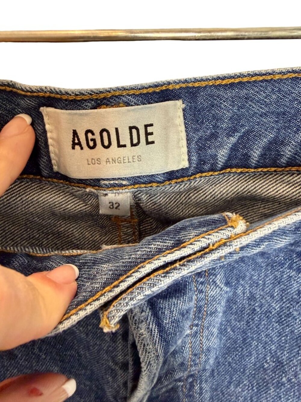 AGOLDE Parker long Denim Shorts - Size  32 - Picture 7 of 7
